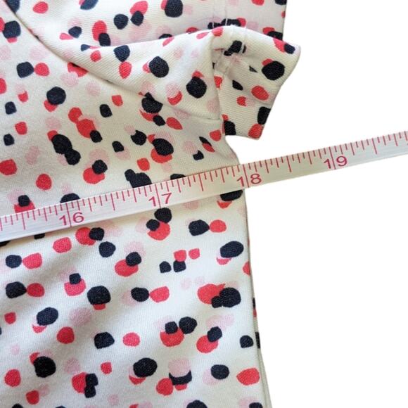 Lands' End women's polo shirt white abstract polka dots size S - Picture 8 of 8